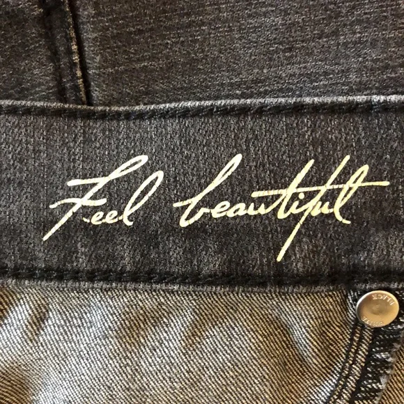 Black Denim Jeans White House Black Market waist 30-32 Short Length - Picture 11 of 15